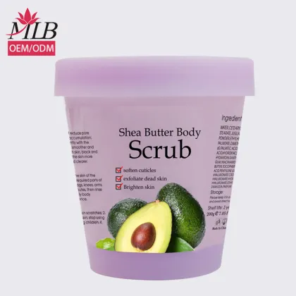 Customized Peach Ice Cream Pink Organic Exfoliating Vegetarian Body Scrub