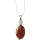 Natural Gemstone Agate Necklace with Silver Chain