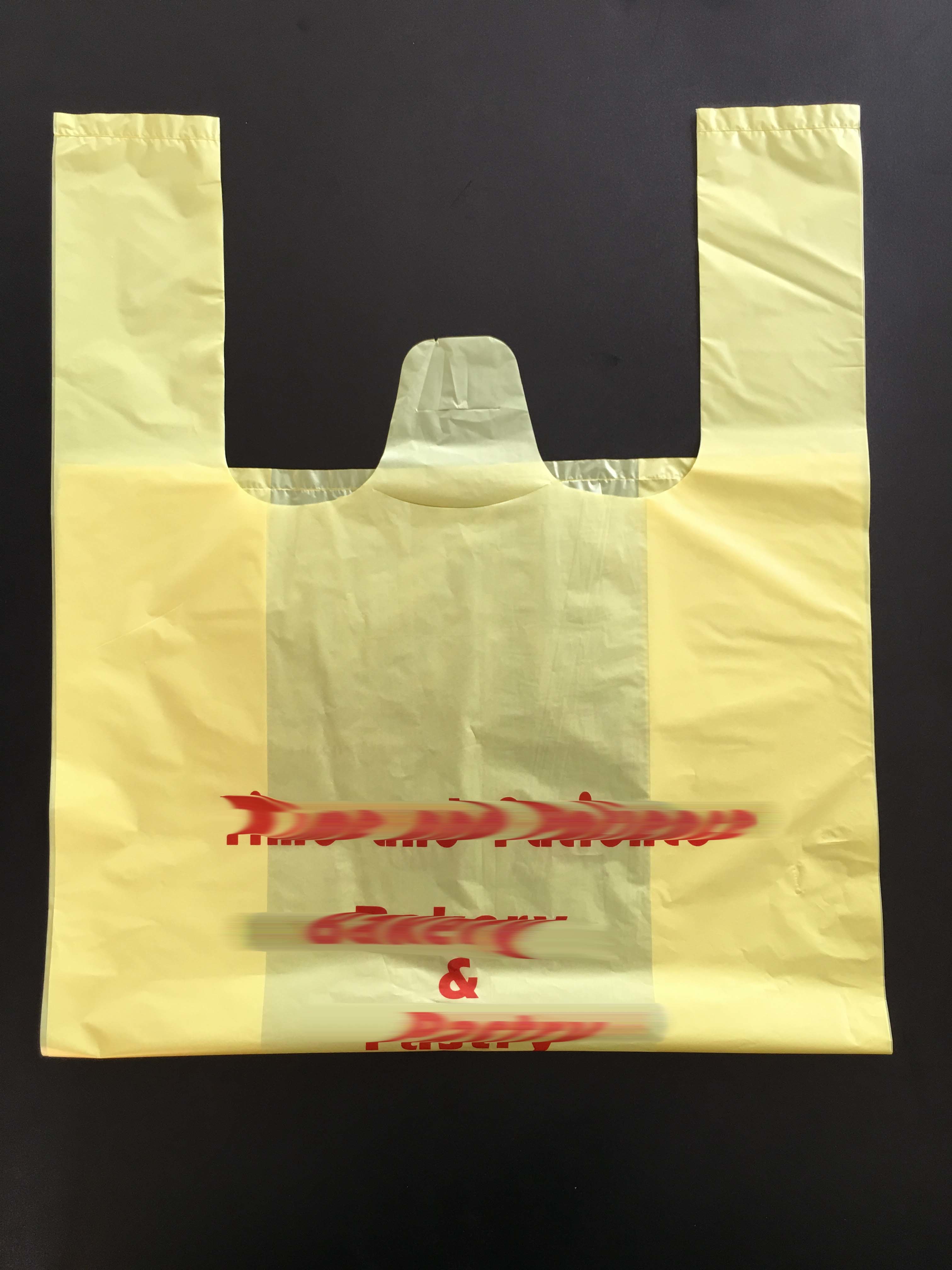 Factory Produce White Flat Plastic Food Bag T Shirt Plastic Vest Grocery Shopping Bag