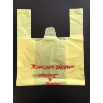 Factory Produce White Flat Plastic Food Bag T Shirt Plastic Vest Grocery Shopping Bag