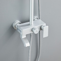 White Bathroom Shower Panel Shower Column Shower Set