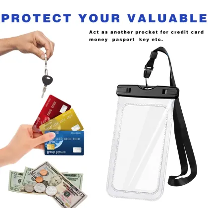 Universal PVC TPU Waterproof Phone Bags for Apple iPhones, Samsung, Redmi, and Xiaomi