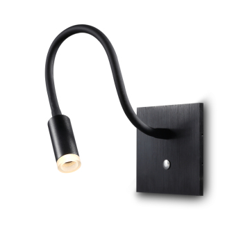Modernes Design 3W Aluminium Schwarz Schlafzimmer Innenleitwand Leslicht