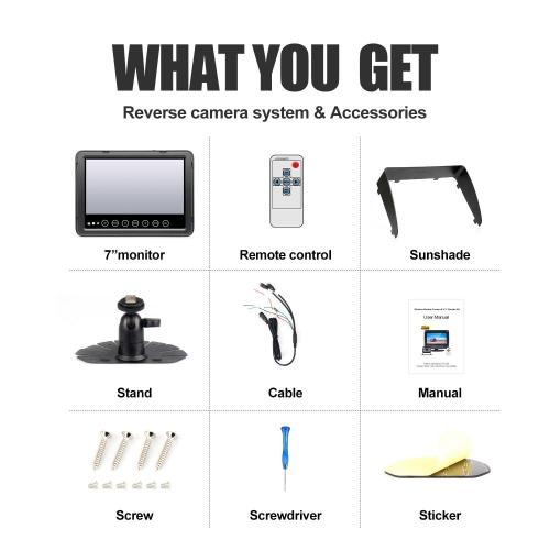 Waterproof 7inch AHD Car Reversing Monitor