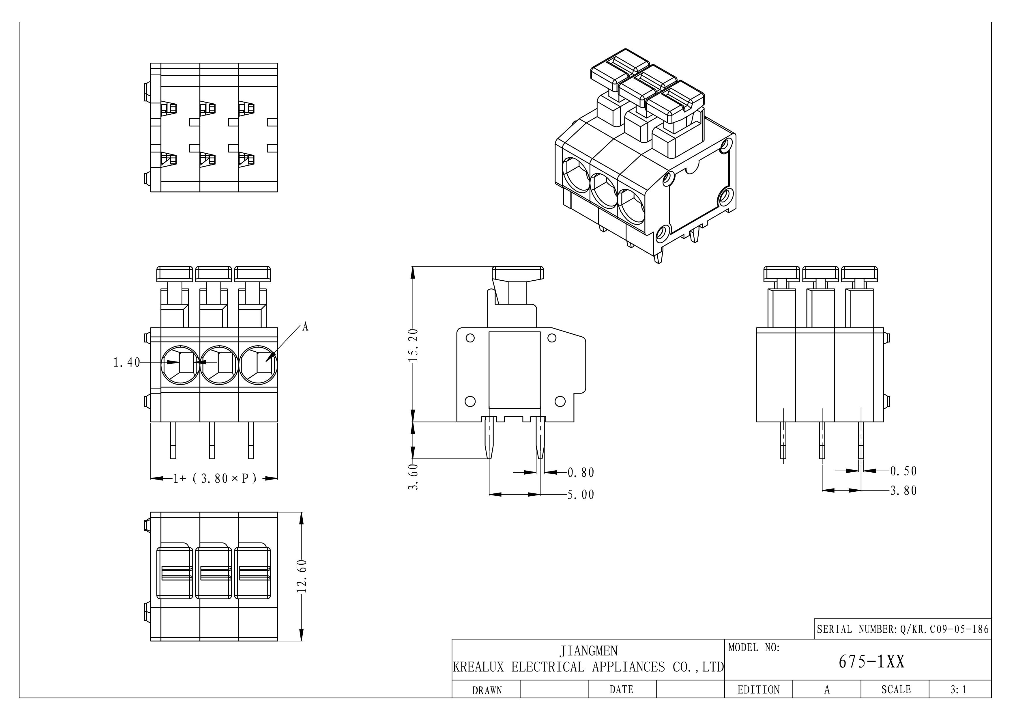 Plug-in terminal blocks for electrical appliances