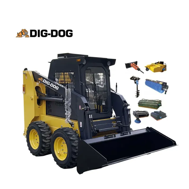 China Manufacturer Diesel Small Wheel Track Mini Skid Steer Loader CE EPA