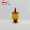 Sugar glass Amber Candy Glass Jar With Lid