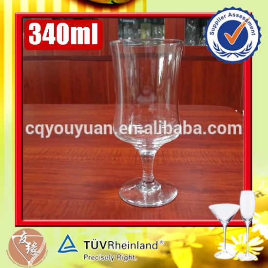 Bulk wholesale handblown super white glass large 12oz cylinder champagne glass