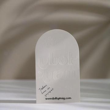 Custom Logo Art Paper Thank You Cards with Foil Stamping