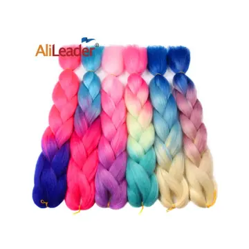 AliLeader Wholesale Jumbo Braid Hair Braids Ombre Expression Synthetic Crochet Braiding Hair