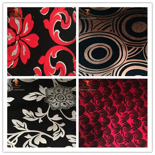 colorful sheer flocked sofa fabric velvet