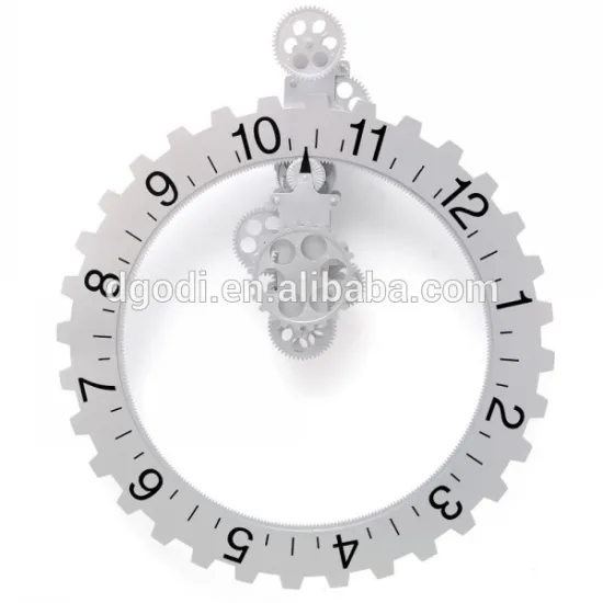 CNC turning machines round custom metal/wall gear clock supplier