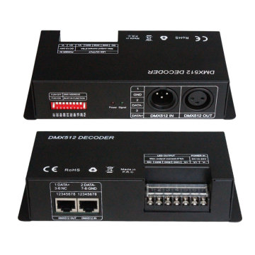 DMX 512 RGB एलईडी कंट्रोलर DMX डिकोडर 3*8A 12-24V स्टेज डीजे पार्टी वेडिंग के लिए