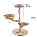 Cherry Blossom Cat Tree Luxury Floral Tower Indoor Cat Scratcher Modern Style Wooden Climbing Playground Carton Hanging Basket