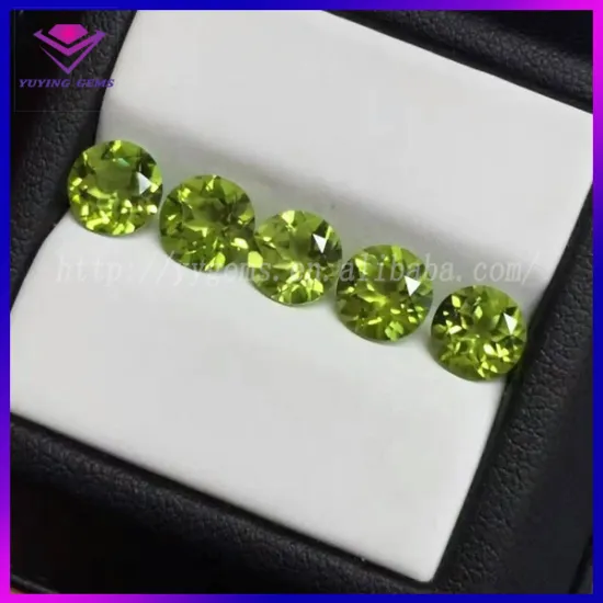 China Round Peridot Stone Loose Gem Price