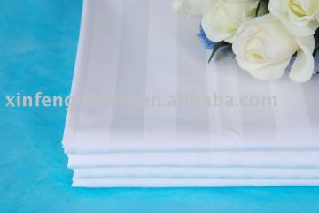 T-300 Stripe White Bed Sheet For Hotel