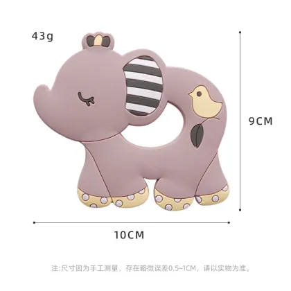 Soft Pink Big Ivory Silicone Teething Toy Pacifier