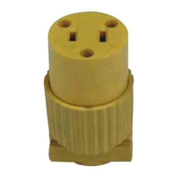 Soket 2-tiang 2-wire vinil, 15A-125V