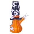 8.3in Hippies occhiale, broncio di vetro di zucca e elfi disegnati a mano, grazioso bong di Halloween, tubo d'acqua in vetro borosilicato, caveah di vetro