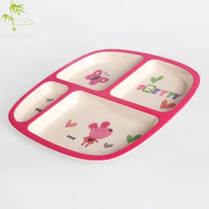 Bamboo Fiber Baby Divided Plate