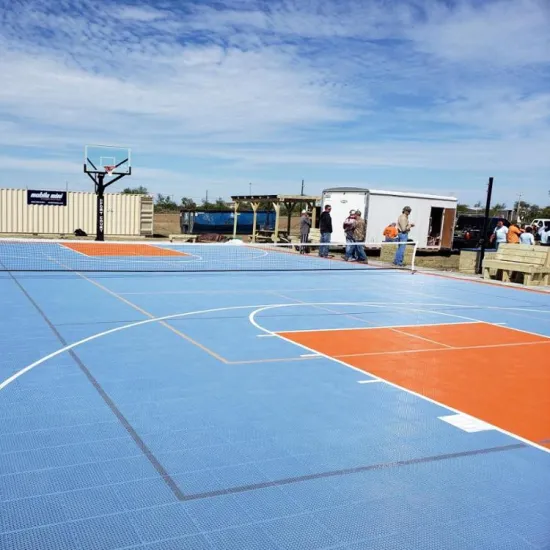 High Quality Outdoor Interlocking Plastic PP UV Basketball Portable Badminton Court Mat