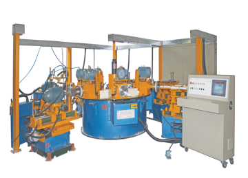 Automatic utensils multi station buffing machine