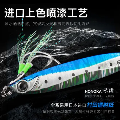 Professional HONOKA 60g Artificial Hard Bait for Saltwater Ocean Boat Fishing