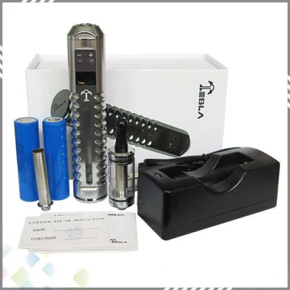Huge Vapor Tesla Variable Voltage Ecig Lavatube Tesla Kit with 18650 Battery DHL Free