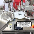 Línea automática de llenado de máquinas etiquetadoras y taponadoras de llenado de aceites esenciales líquidos de sobremesa