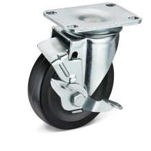 High quality Black Rubber Side Brake Caster Wheels