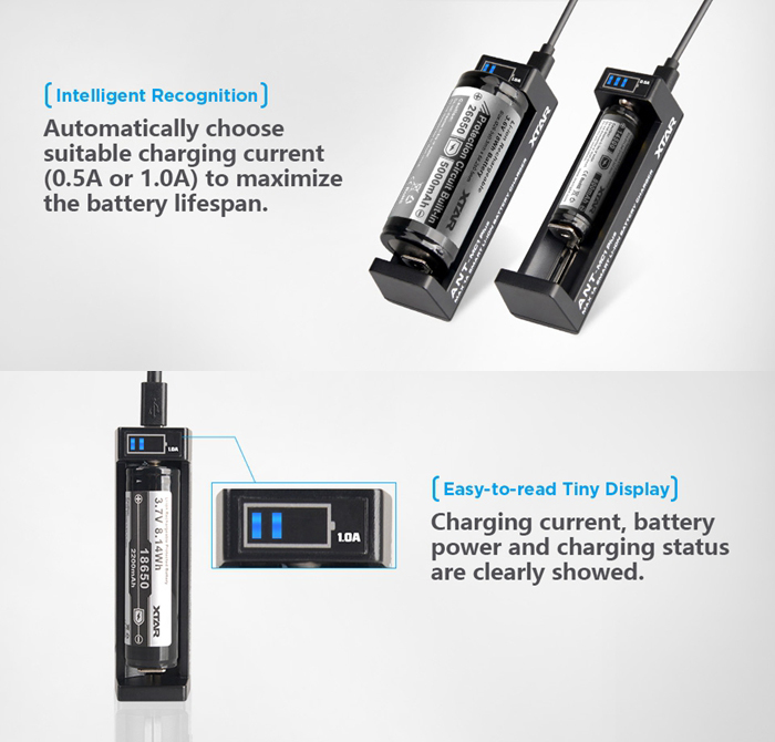 Popular XTAR MC1 Plus 18650 USB Charger