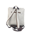 Mochila multifuncional de algodón y lino para viajes al aire libre