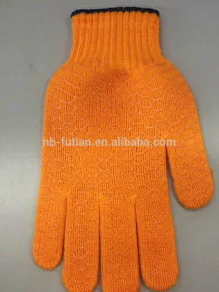 reticular fishing knitted anti-slip gloves cotton working glove