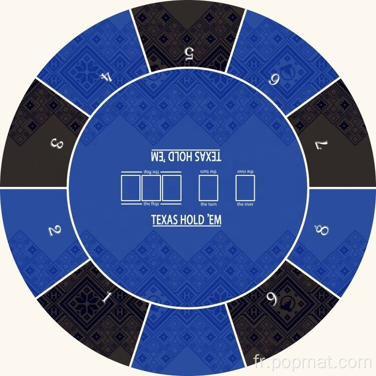 Table à dos de caoutchouc rond Mat de jeu de jeu de jeu