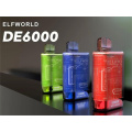 Novo Design Elfworld De6000 Dispositivo Vape descartável