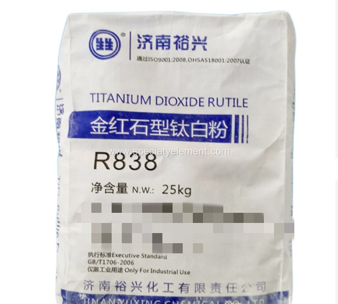 Yuxing Brand Titanium Dioxide Pigment R838