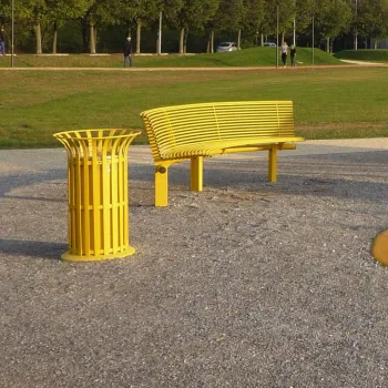Modern Customized Metal Bench for Outdoor Gardens and Parks
