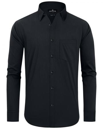 Men's Plaid Button Down Shirts Cotton Long Sleeve Dress Shirts Regular Fit Gingham Shirts