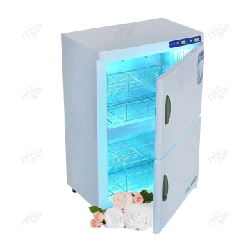 White Sterilizer Hot Towel Warmer Cabinet for Restaurants and Salons