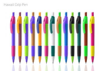 2016 New Plastic Ball Pen-Hawaii Grip Pen Solid Color