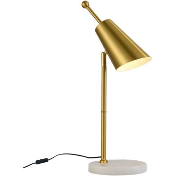 Modern Brass Finish Adjustable Table Lamp for Bedroom Living