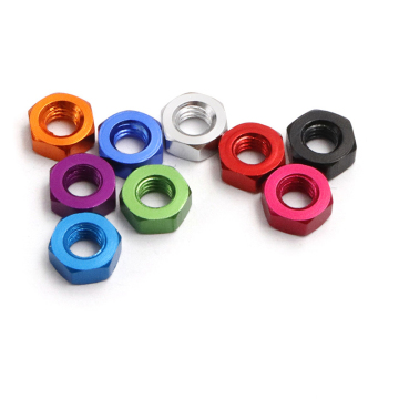 OEM colorido 6-32 y 8-32 6061 nueces hexagonales de aluminio para RC