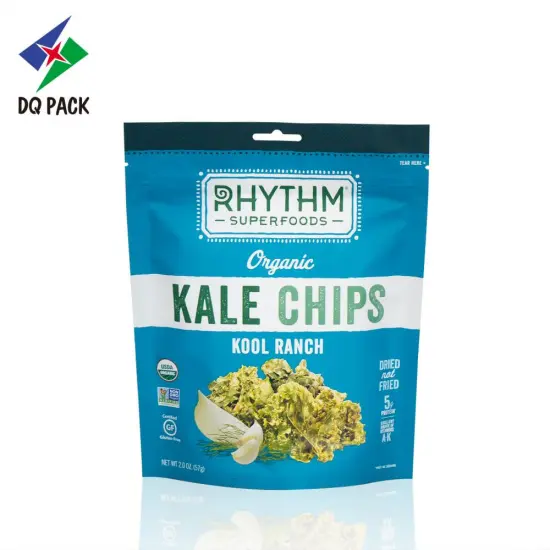 Stand up pouch with zipper for snack