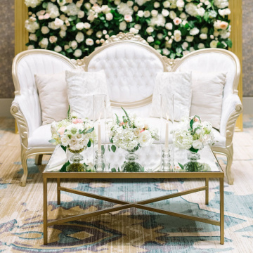 Modern Leather Throne Sofa for Bride and Groom - Perfect for Weddings and Events