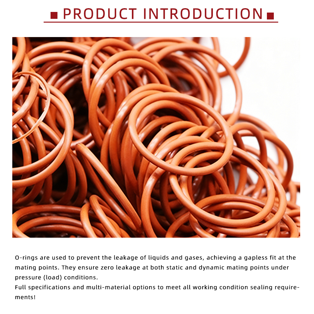 Orange Rubber O-Ring Seals x