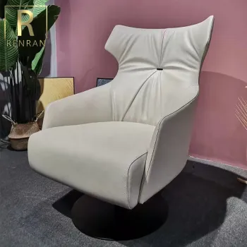 High Back Leather Single Seater Sofa for Luxury Living Room Design