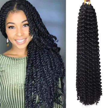 Wholesale  Passion Spring Twist Water Wave Butterfly Distressed Locs Faux Crochet Braids Hair for Women