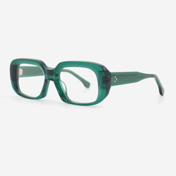 Rectangular thick Acetate Unisex Optical Frames 23A3092