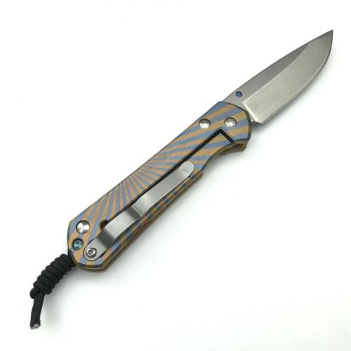 7Cr17MoV Titanium Handle Folding Blade Knife