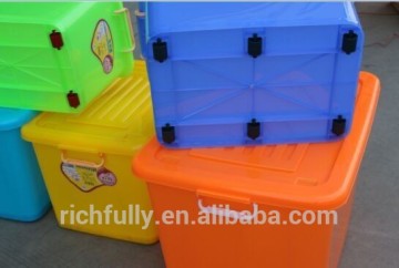 2015 NEW different size coloful Plastic Storage Box with wheels
